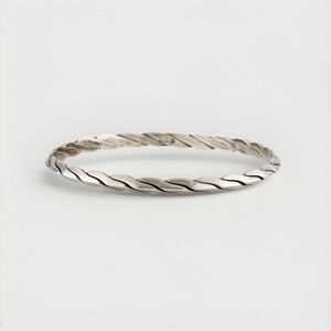 Vintage Tiffany & Co. Sterling Silver 5 mm Twisted Rope Bangle Bracelet 8 Inches